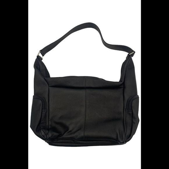 Le Donne Leather Aria Hobo Shoulder Bag Black - Picture 2 of 2